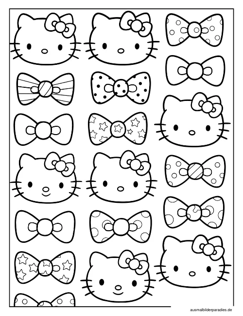 Hello Kitty Ausmalbild 35 als Gratis-PDF Hello Kitty Ausmalbild 35 - kostenlos zum Ausdrucken