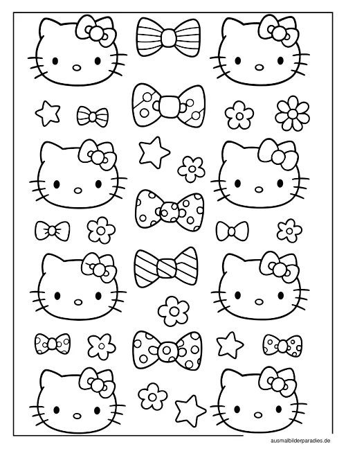 Hello Kitty Ausmalbild 36 als Gratis-PDF Hello Kitty Ausmalbild 36 - kostenlos zum Ausdrucken