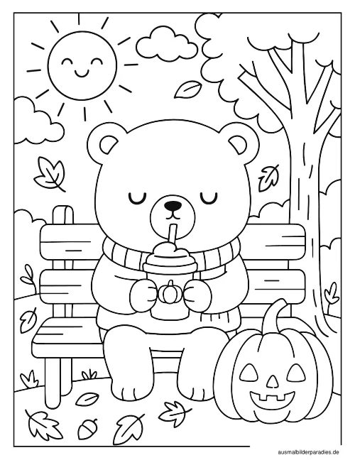Herbst Ausmalbild 11 - kostenlos zum Ausdrucken