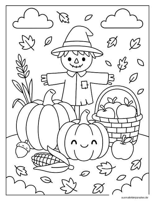 Herbst Ausmalbild 16 - kostenlos zum Ausdrucken