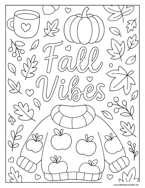 Herbst Ausmalbild 18 - kostenlos zum Ausdrucken