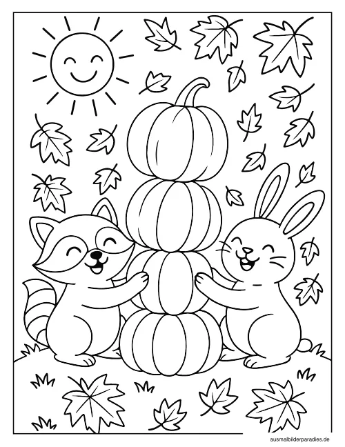 Herbst Ausmalbild 29 - kostenlos zum Ausdrucken