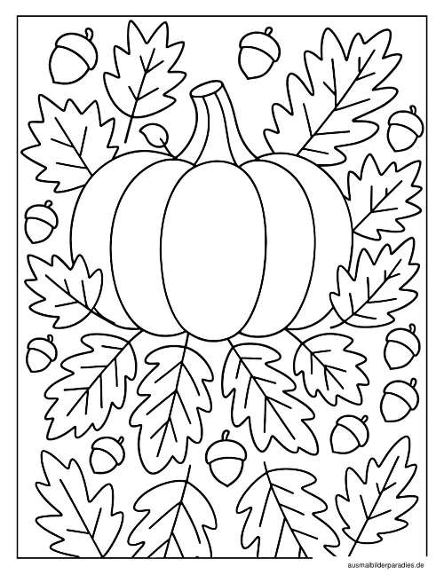 Herbst Ausmalbild 3 - kostenlos zum Ausdrucken