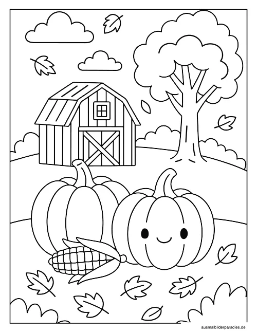 Herbst Ausmalbild 31 - kostenlos zum Ausdrucken