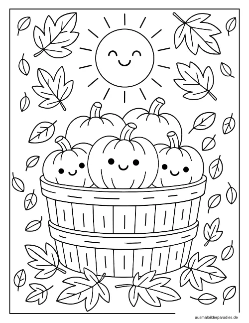 Herbst Ausmalbild 35 - kostenlos zum Ausdrucken