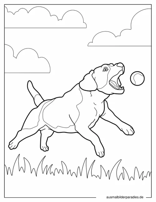 Hund Ausmalbild 10 - kostenlos zum Ausdrucken