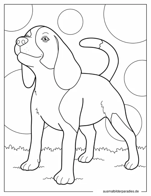 Hund Ausmalbild 11 - kostenlos zum Ausdrucken
