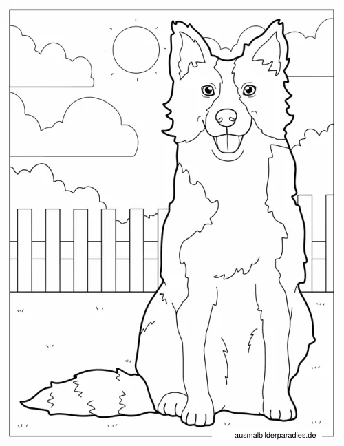 Hund Ausmalbild 15 - kostenlos zum Ausdrucken