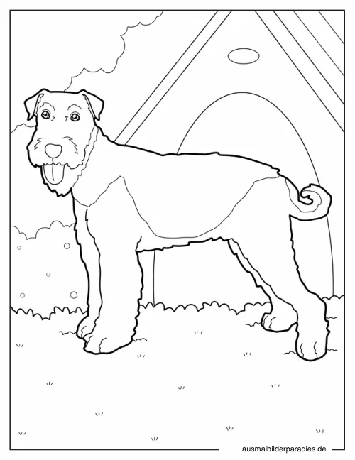 Hund Ausmalbild 27 - kostenlos zum Ausdrucken