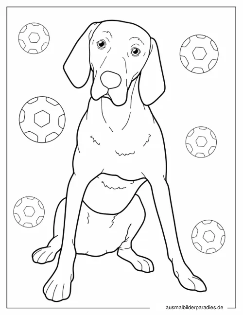 Hund Ausmalbild 28 - kostenlos zum Ausdrucken