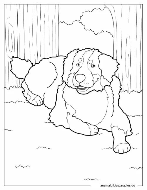 Hund Ausmalbild 29 - kostenlos zum Ausdrucken