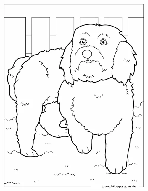 Hund Ausmalbild 32 - kostenlos zum Ausdrucken
