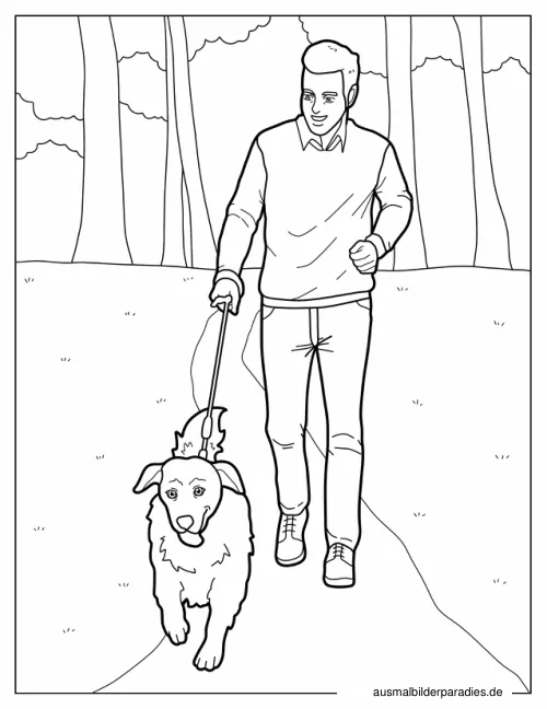 Hund Ausmalbild 33 - kostenlos zum Ausdrucken