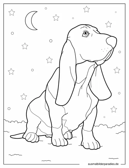 Hund Ausmalbild 9 - kostenlos zum Ausdrucken