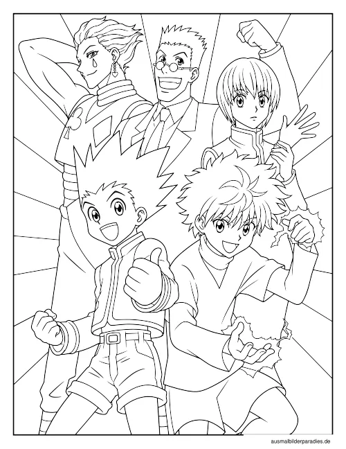 Hunter x Hunter Ausmalbild 10 als Gratis-PDF Hunter x Hunter Ausmalbild 10 - kostenlos zum Ausdrucken