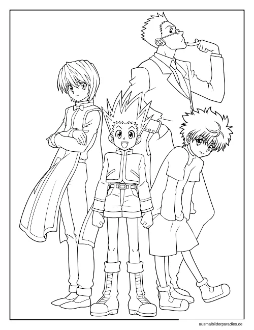 Hunter x Hunter Ausmalbild 11 als Gratis-PDF Hunter x Hunter Ausmalbild 11 - kostenlos zum Ausdrucken