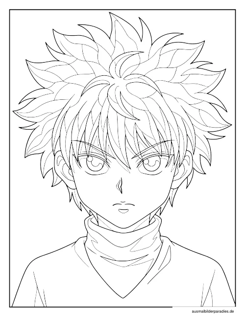 Hunter x Hunter Ausmalbild 13 als Gratis-PDF Hunter x Hunter Ausmalbild 13 - kostenlos zum Ausdrucken