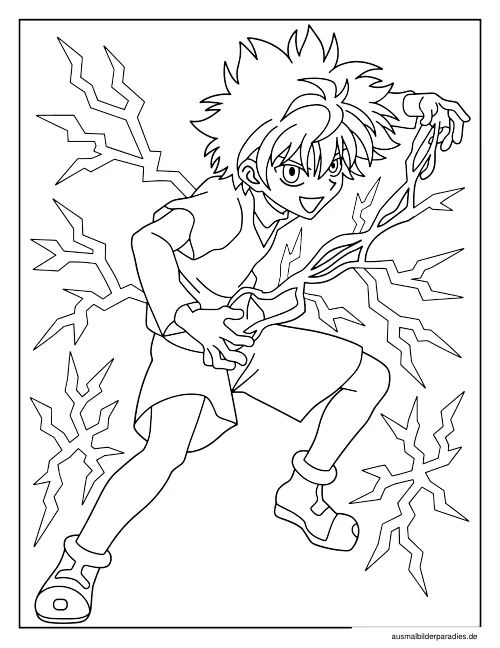 Hunter x Hunter Ausmalbild 14 als Gratis-PDF Hunter x Hunter Ausmalbild 14 - kostenlos zum Ausdrucken