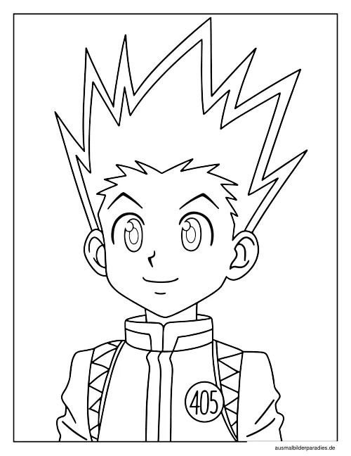 Hunter x Hunter Ausmalbild 4 als Gratis-PDF Hunter x Hunter Ausmalbild 4 - kostenlos zum Ausdrucken