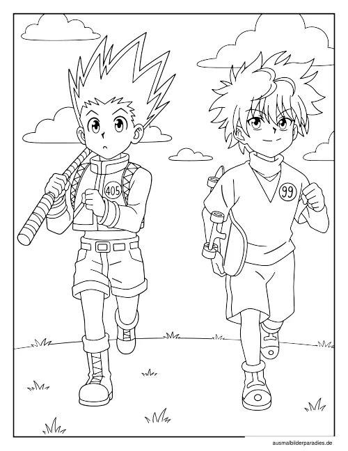 Hunter x Hunter Ausmalbild 6 als Gratis-PDF Hunter x Hunter Ausmalbild 6 - kostenlos zum Ausdrucken