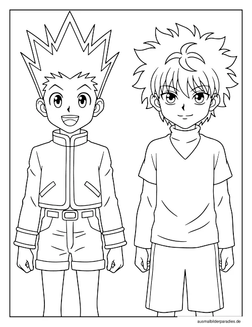 Hunter x Hunter Ausmalbild 7 als Gratis-PDF Hunter x Hunter Ausmalbild 7 - kostenlos zum Ausdrucken