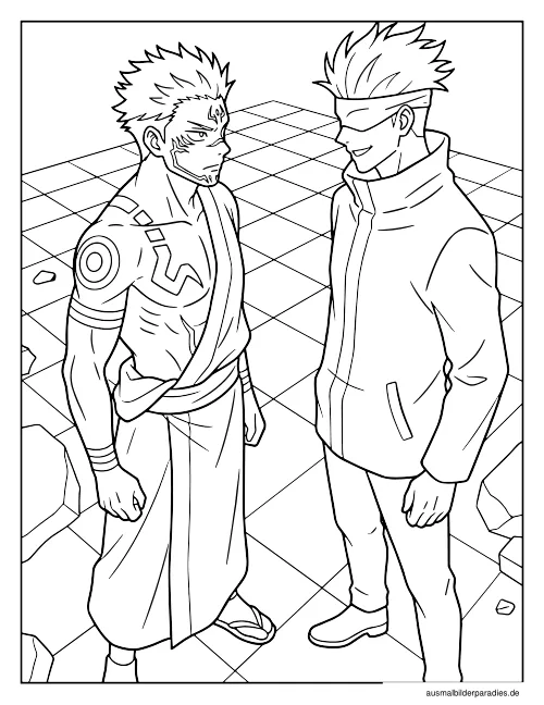 Jujutsu Kaisen Ausmalbild 10 als Gratis-PDF Jujutsu Kaisen Ausmalbild 10 - kostenlos zum Ausdrucken
