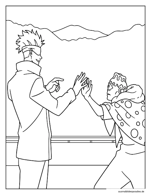 Jujutsu Kaisen Ausmalbild 13 als Gratis-PDF Jujutsu Kaisen Ausmalbild 13 - kostenlos zum Ausdrucken