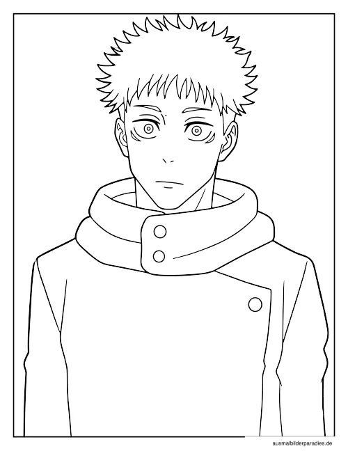 Jujutsu Kaisen Ausmalbild 14 als Gratis-PDF Jujutsu Kaisen Ausmalbild 14 - kostenlos zum Ausdrucken