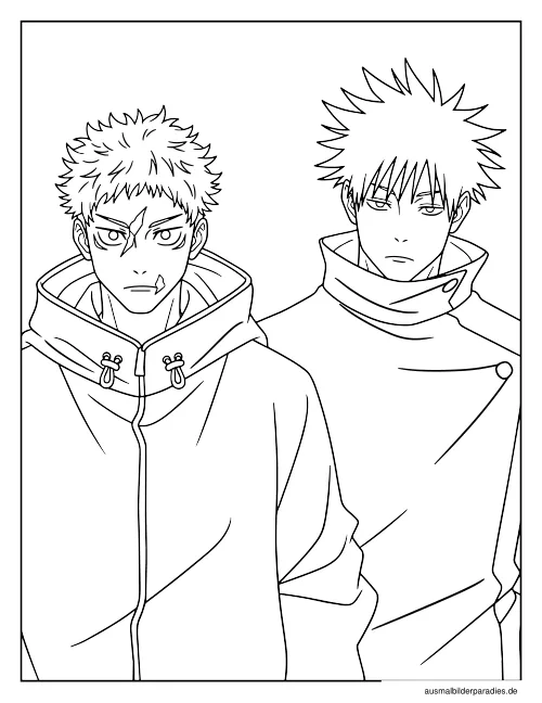 Jujutsu Kaisen Ausmalbild 17 als Gratis-PDF Jujutsu Kaisen Ausmalbild 17 - kostenlos zum Ausdrucken