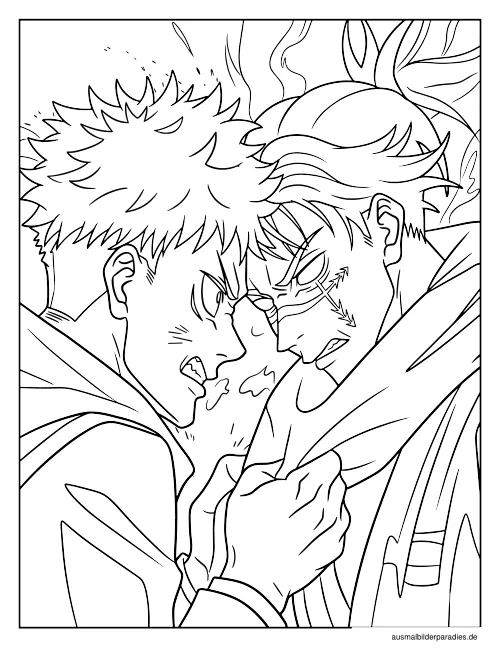 Jujutsu Kaisen Ausmalbild 18 als Gratis-PDF Jujutsu Kaisen Ausmalbild 18 - kostenlos zum Ausdrucken