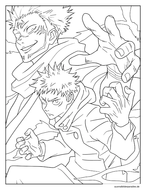 Jujutsu Kaisen Ausmalbild 19 als Gratis-PDF Jujutsu Kaisen Ausmalbild 19 - kostenlos zum Ausdrucken