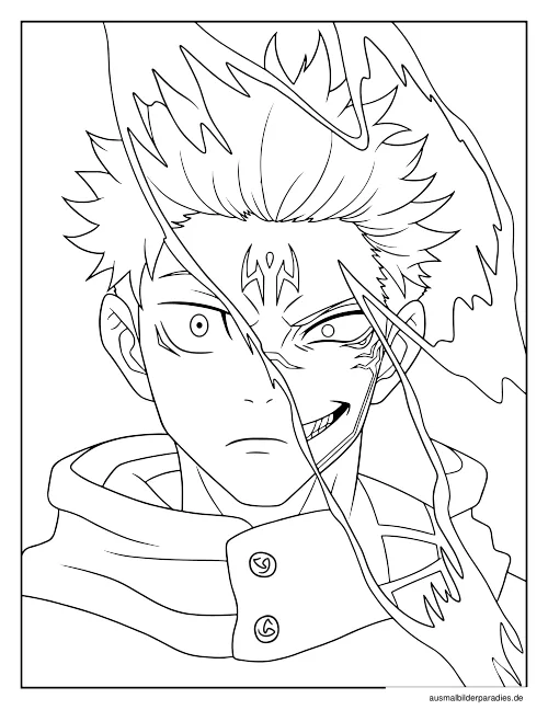 Jujutsu Kaisen Ausmalbild 20 als Gratis-PDF Jujutsu Kaisen Ausmalbild 20 - kostenlos zum Ausdrucken