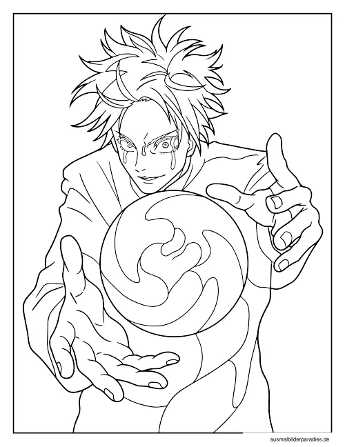 Jujutsu Kaisen Ausmalbild 3 als Gratis-PDF Jujutsu Kaisen Ausmalbild 3 - kostenlos zum Ausdrucken