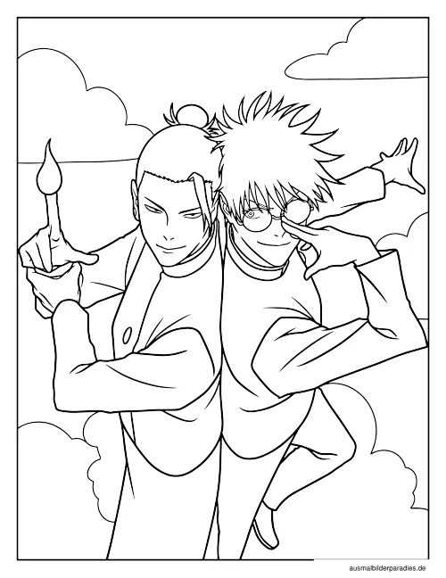 Jujutsu Kaisen Ausmalbild 6 als Gratis-PDF Jujutsu Kaisen Ausmalbild 6 - kostenlos zum Ausdrucken