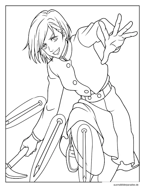Jujutsu Kaisen Ausmalbild 8 als Gratis-PDF Jujutsu Kaisen Ausmalbild 8 - kostenlos zum Ausdrucken