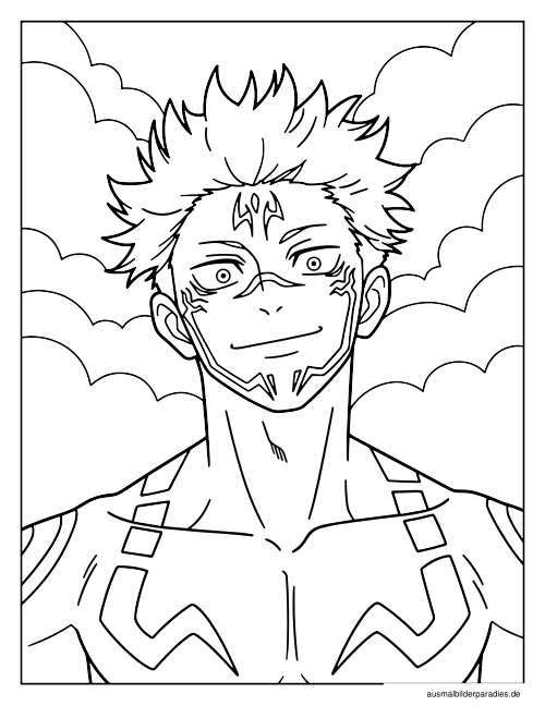 Jujutsu Kaisen Ausmalbild 9 als Gratis-PDF Jujutsu Kaisen Ausmalbild 9 - kostenlos zum Ausdrucken