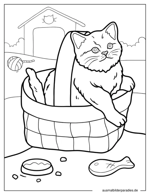 Kätzchen Ausmalbild 18 als Gratis-PDF Kätzchen Ausmalbild 18 - kostenlos zum Ausdrucken