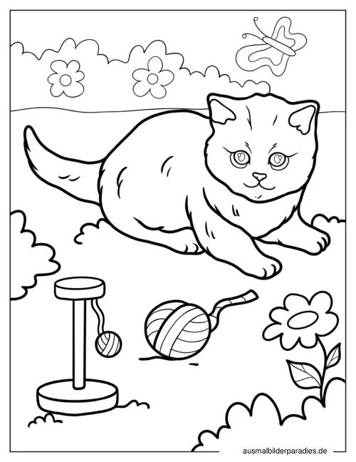 Kätzchen Ausmalbild 21 als Gratis-PDF Kätzchen Ausmalbild 21 - kostenlos zum Ausdrucken