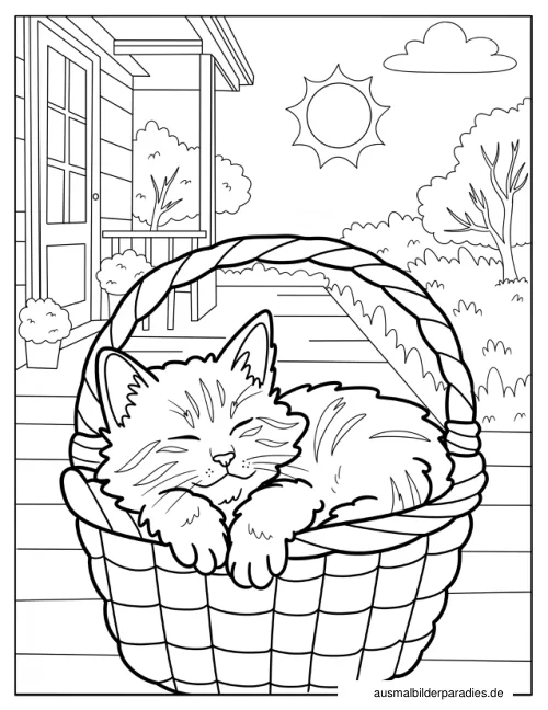 Kätzchen Ausmalbild 27 als Gratis-PDF Kätzchen Ausmalbild 27 - kostenlos zum Ausdrucken