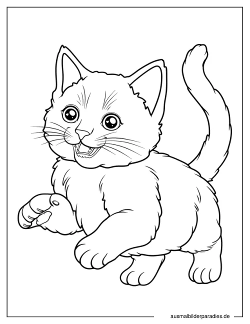 Kätzchen Ausmalbild 8 als Gratis-PDF Kätzchen Ausmalbild 8 - kostenlos zum Ausdrucken