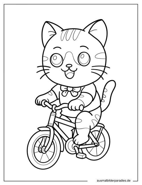 Katze Ausmalbild 19 als Gratis-PDF Katze Ausmalbild 19 - kostenlos zum Ausdrucken