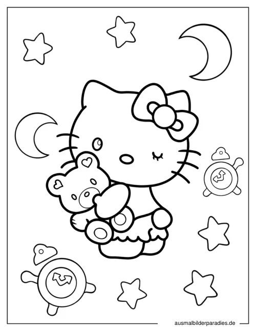 Katze Ausmalbild 26 als Gratis-PDF Katze Ausmalbild 26 - kostenlos zum Ausdrucken