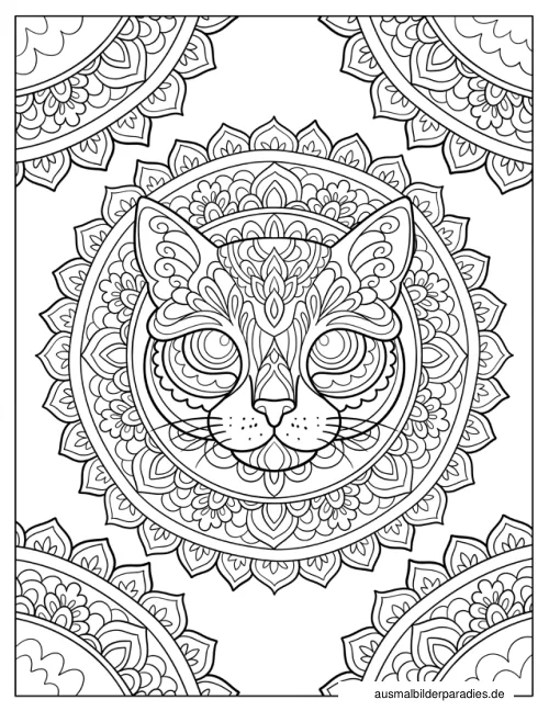 Katze Ausmalbild 31 als Gratis-PDF Katze Ausmalbild 31 - kostenlos zum Ausdrucken