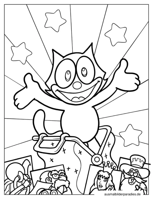 Katze Ausmalbild 33 als Gratis-PDF Katze Ausmalbild 33 - kostenlos zum Ausdrucken