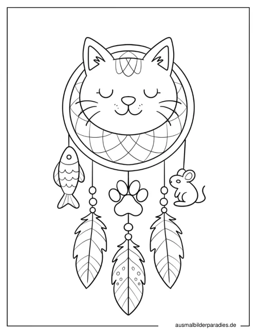 Katze Ausmalbild 9 als Gratis-PDF Katze Ausmalbild 9 - kostenlos zum Ausdrucken