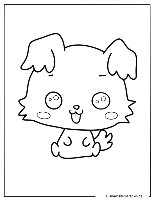 Kawaii Ausmalbild 2 als Gratis-PDF Kawaii Ausmalbild 2 - kostenlos zum Ausdrucken