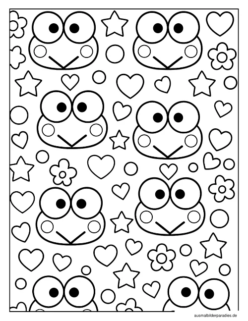 Keroppi Ausmalbilder Keroppi Ausmalbilder kostenlos zum Ausdrucken