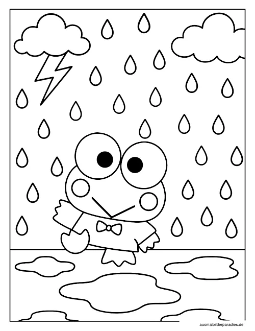 Keroppi Ausmalbild 13 - kostenlos zum Ausdrucken