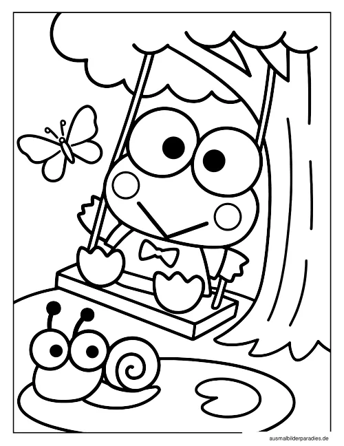 Keroppi Ausmalbild 24 - kostenlos zum Ausdrucken
