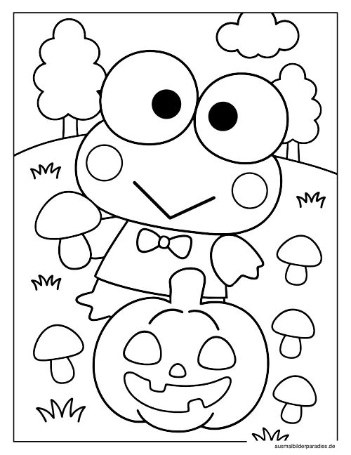 Keroppi Ausmalbild 25 - kostenlos zum Ausdrucken